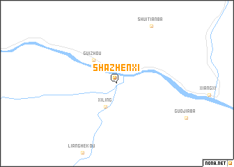 map of Shazhenxi