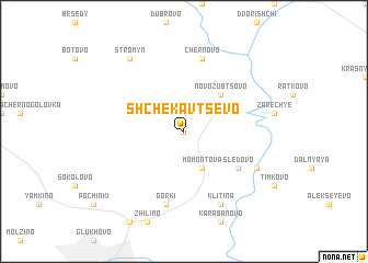 map of Shchekavtsevo