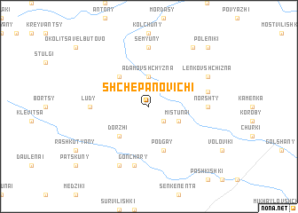 map of Shchepanovichi