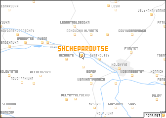 map of Shcheparovtse