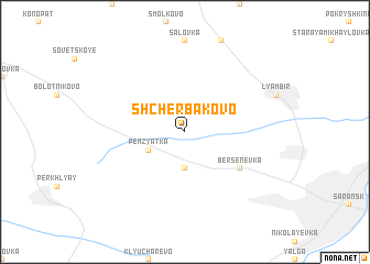 map of Shcherbakovo