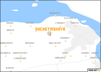 map of Shchetinskaya