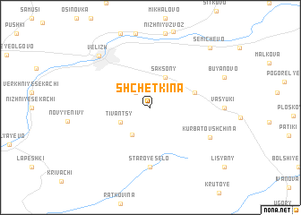 map of Shchëtkina