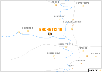 map of Shchëtkino