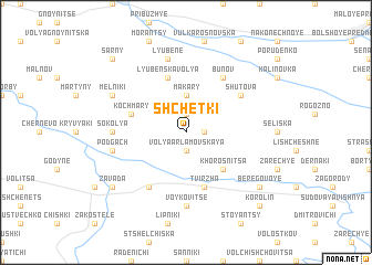 map of Shchëtki