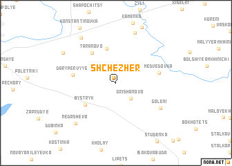 map of Shchezherʼ