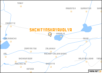 map of Shchitynskaya Volya