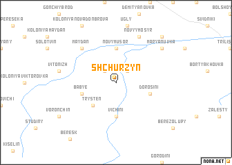 map of Shchurzyn