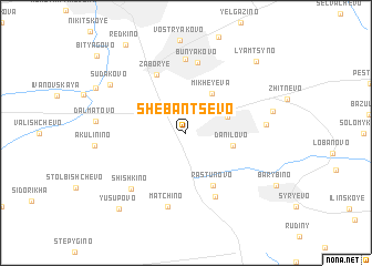 map of Shebantsëvo