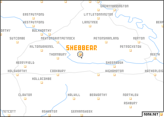 map of Shebbear