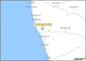 map of Shebunino