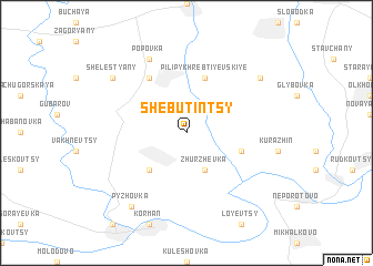 map of Shebutintsy