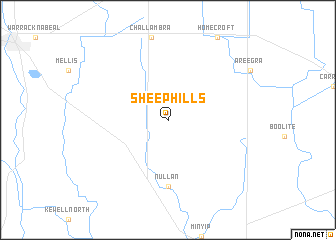 map of Sheep Hills