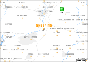 map of Sheering