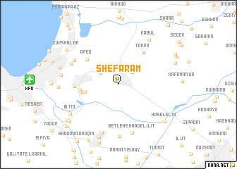 map of Shefar‘am