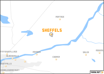 map of Sheffels