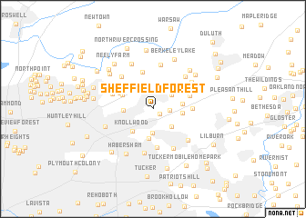 map of Sheffield Forest