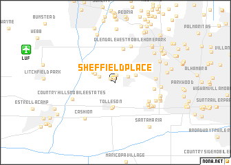 map of Sheffield Place