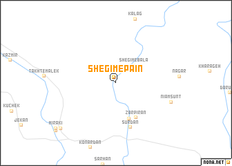 map of Shegīm-e Pā\