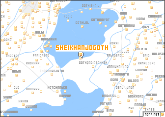 map of Sheikhān jo Goth