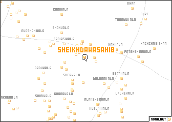 map of Sheikh Dāwa Sāhib