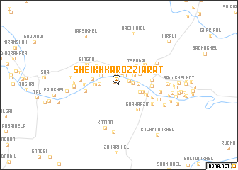 map of Sheikh Karoz Ziārat