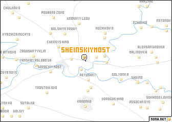 map of Sheinskiy Most