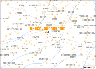 map of Shekāl Gūrāb-e Pā\