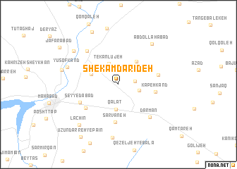 map of Shekam Darīdeh