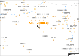 map of Shekan Kalak