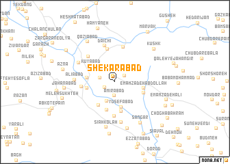 map of Shekarābād