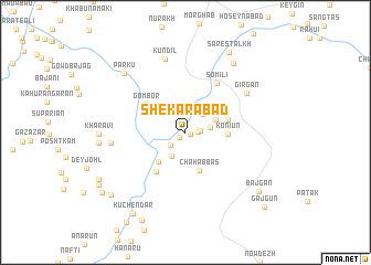 map of Shekarābād