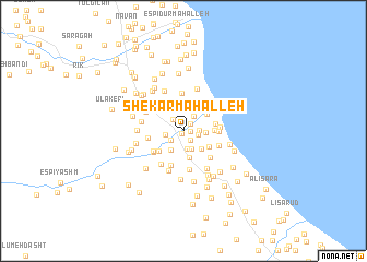 map of Shekar Maḩalleh