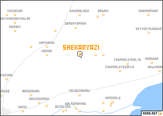 map of Shekar Yāzī