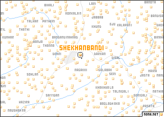 map of Shekhān Bāndi