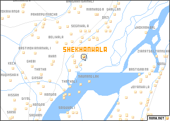 map of Shekhānwāla