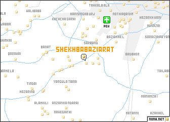 map of Shekh Bāba Ziārat