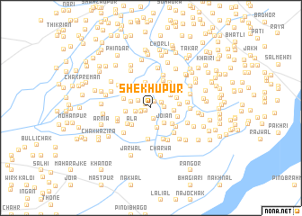 map of Shekhūpur