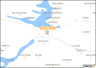 map of Sheksna