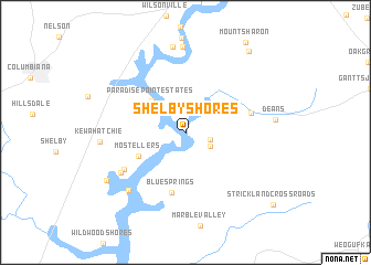 map of Shelby Shores