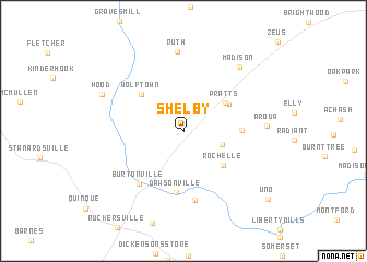 map of Shelby