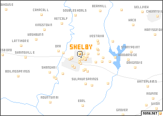 map of Shelby