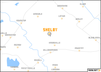 map of Shelby