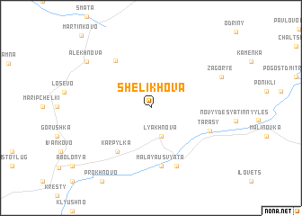 map of Shelikhova