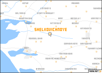 map of Shelkovichnoye