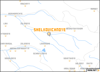 map of Shelkovichnoye