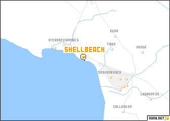 map of Shell Beach