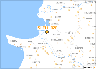 map of Shëllinzë