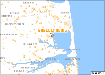 map of Shell Landing