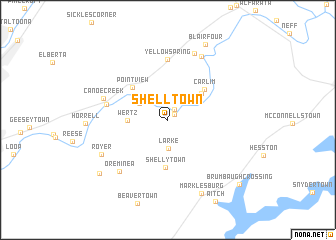 map of Shelltown